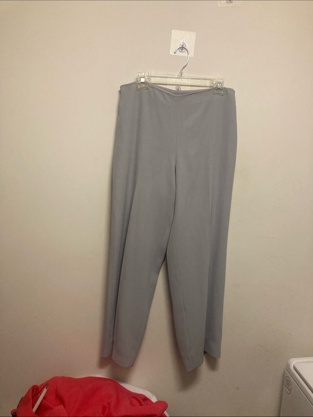 RAFAELLA/Light Gray Straight Leg Pants